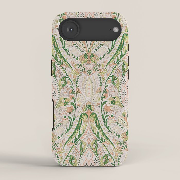 Green Pink Leaf Flower Paisley iPhone Case Gallery Image 2