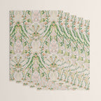 Green Pink Leaf Flower Paisley Wrapping Paper Gallery Image 3