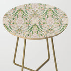 Green Pink Leaf Flower Paisley Side Table Gallery Image 2