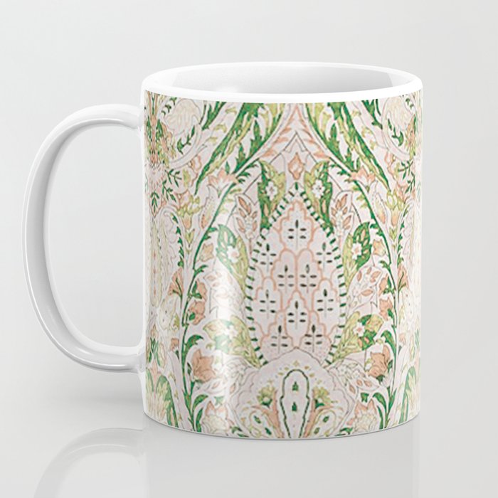 Green Pink Leaf Flower Paisley Coffee Mug Gallery Image 3