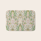 Green Pink Leaf Flower Paisley Bath Mat Gallery Image 1