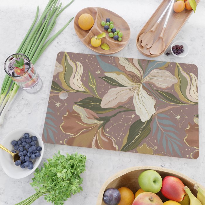Celestial Iris Garden Cutting Board Gallery Image 2