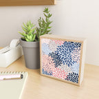 Floral Blooms, Pink, Blue, Gray Mini Art Print Gallery Image 2