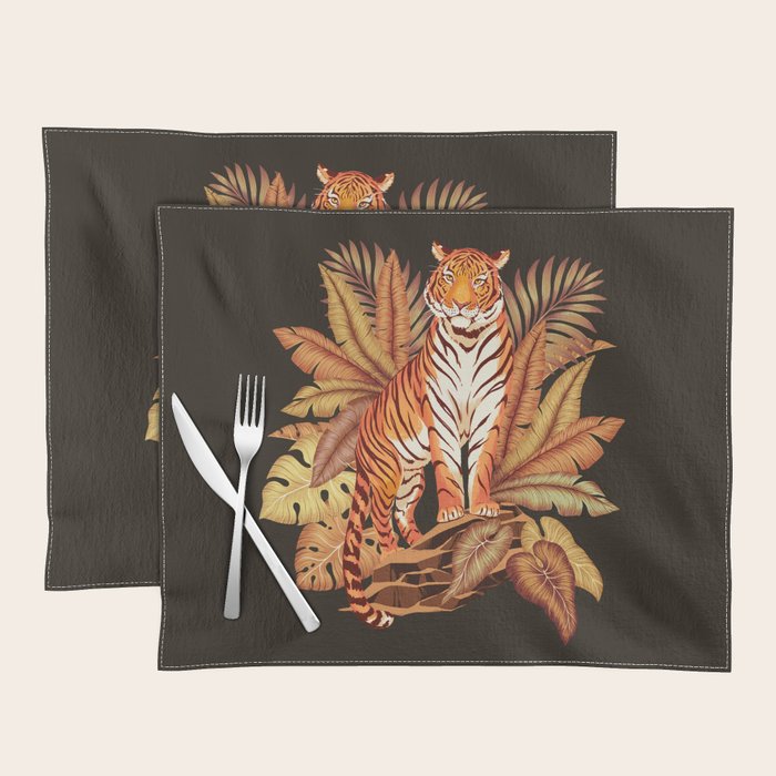 Autumn Jungle Tiger Placemat Gallery Image 1