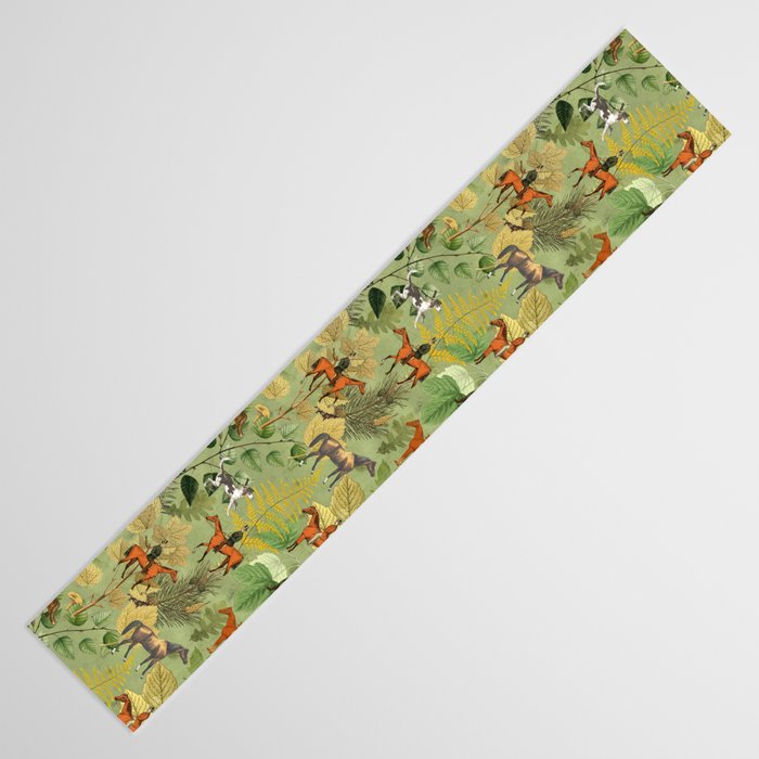 Horseback Riding In The Woods Table Runner Gallery Image 3