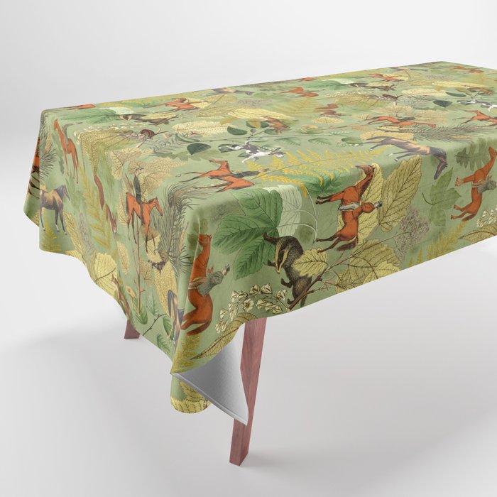 Horseback Riding In The Woods Tablecloth Gallery Image 1