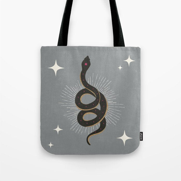 Slither - Gray Tote Bag Gallery Image 1