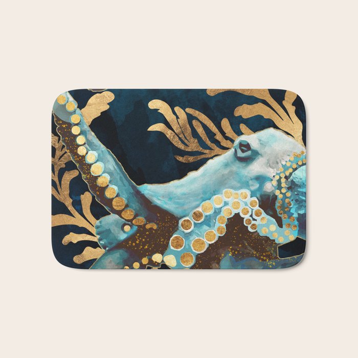 Indigo Octopus Bath Mat Gallery Image 1