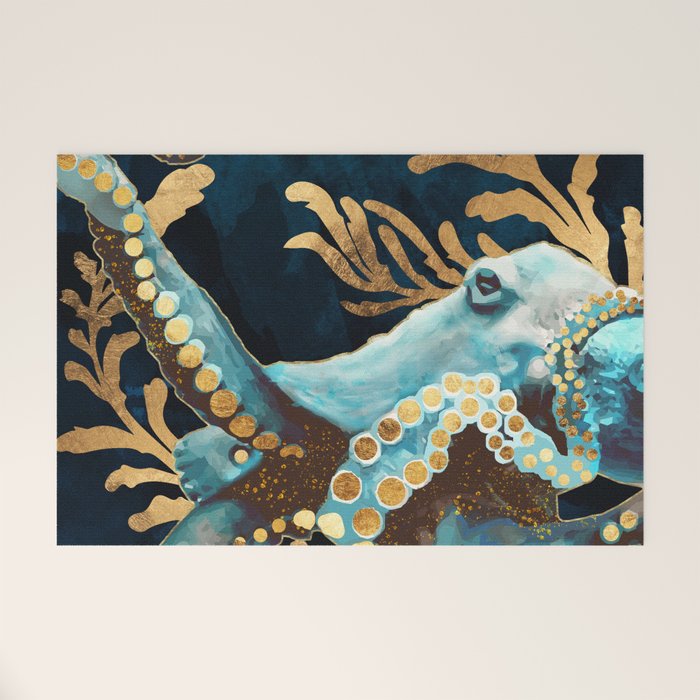 Indigo Octopus Welcome Mat Gallery Image 1