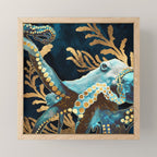 Indigo Octopus Mini Art Print Gallery Image 1
