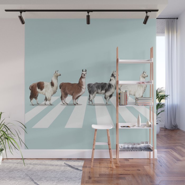 Llama The Abbey Road #1 Wall Mural Gallery Image 1