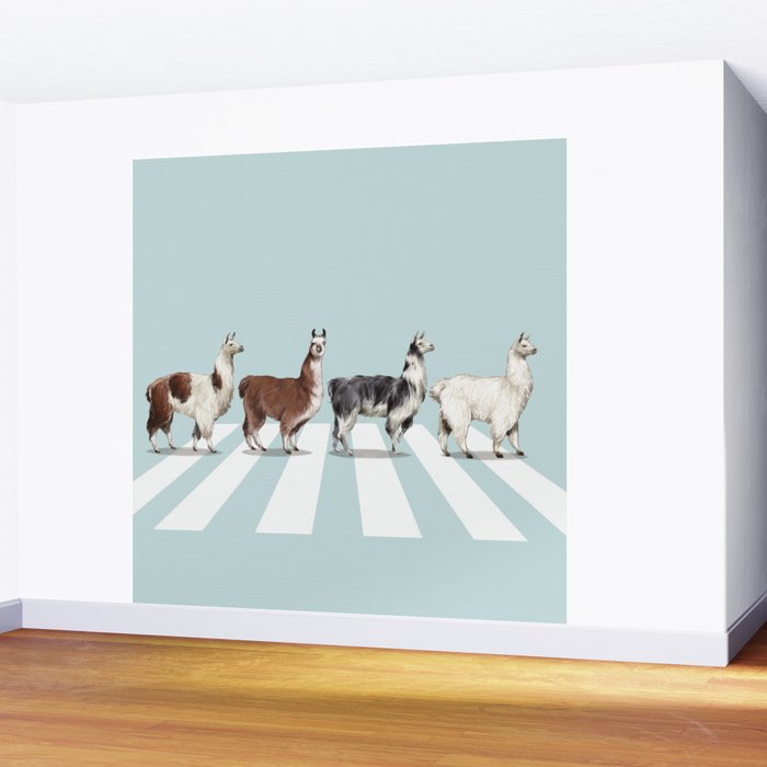 Llama The Abbey Road #1 Wall Mural Gallery Image 2