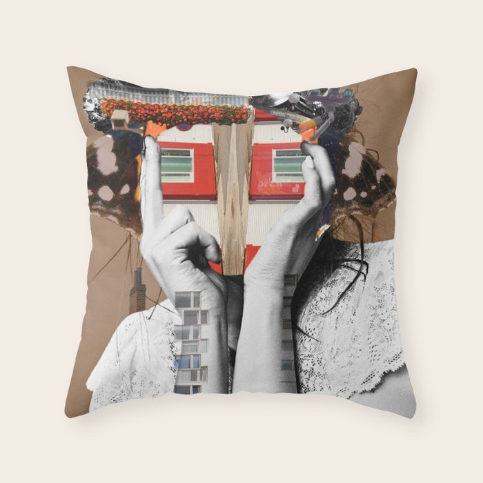 Crazy Woman - Lisa Lara Bella Throw Pillow Gallery Image 6