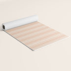 Mediterranean Ticking Stripe Dusty Peach Sand Yoga Mat Gallery Image 2