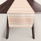 Mediterranean Ticking Stripe Dusty Peach Sand Table Runner Gallery Image 1