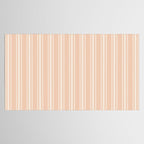 Mediterranean Ticking Stripe Dusty Peach Sand Tablecloth Gallery Image 2