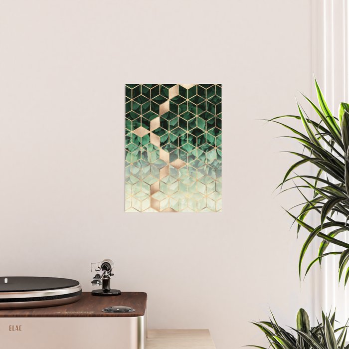 Leaves And Cubes Poster Gallery Image 2