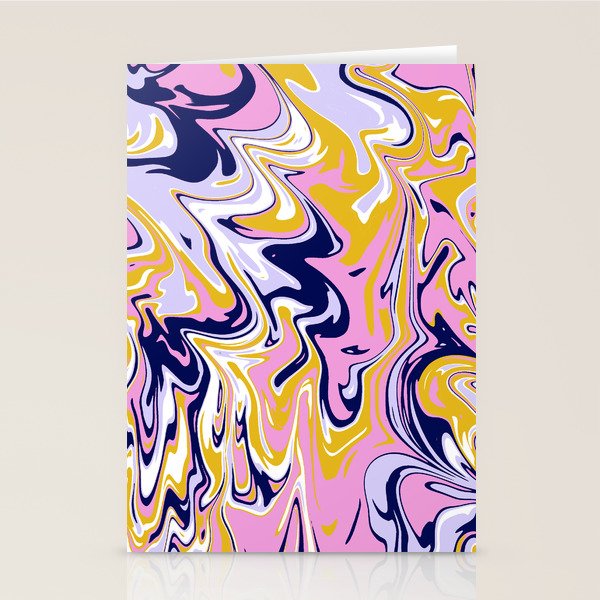 pink, navy & gold marble Stationery Card Gallery Image 1