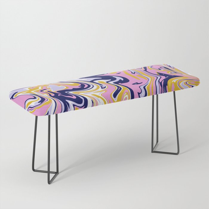 pink, navy & gold marble Bench Gallery Image 1