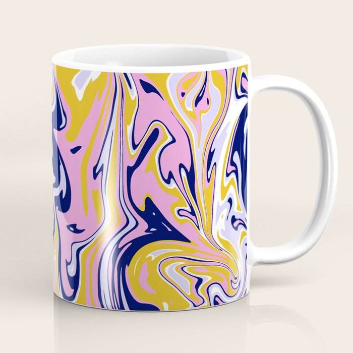 pink, navy & gold marble Coffee Mug Gallery Image 1