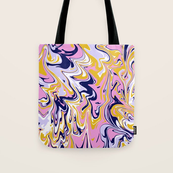 pink, navy & gold marble Tote Bag Gallery Image 1