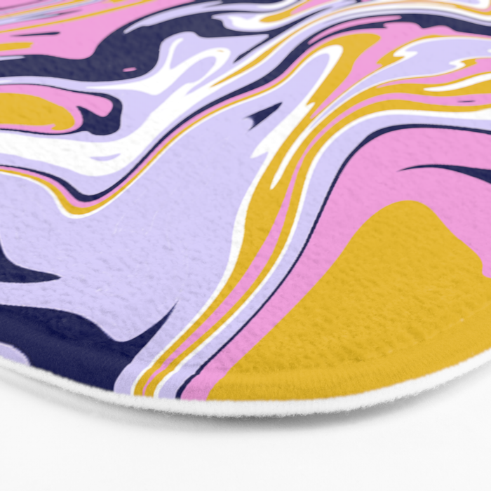 pink, navy & gold marble Bath Mat Gallery Image 3