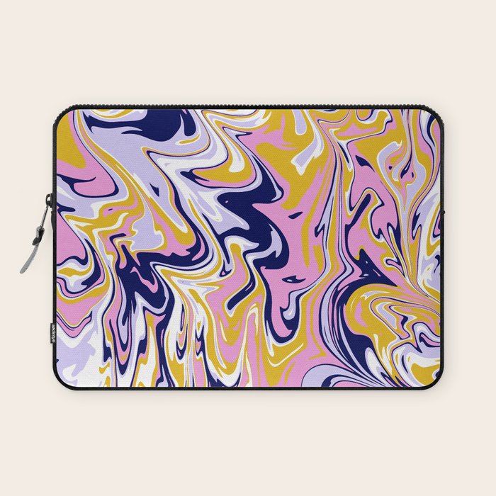 pink, navy & gold marble Laptop Sleeve Gallery Image 1