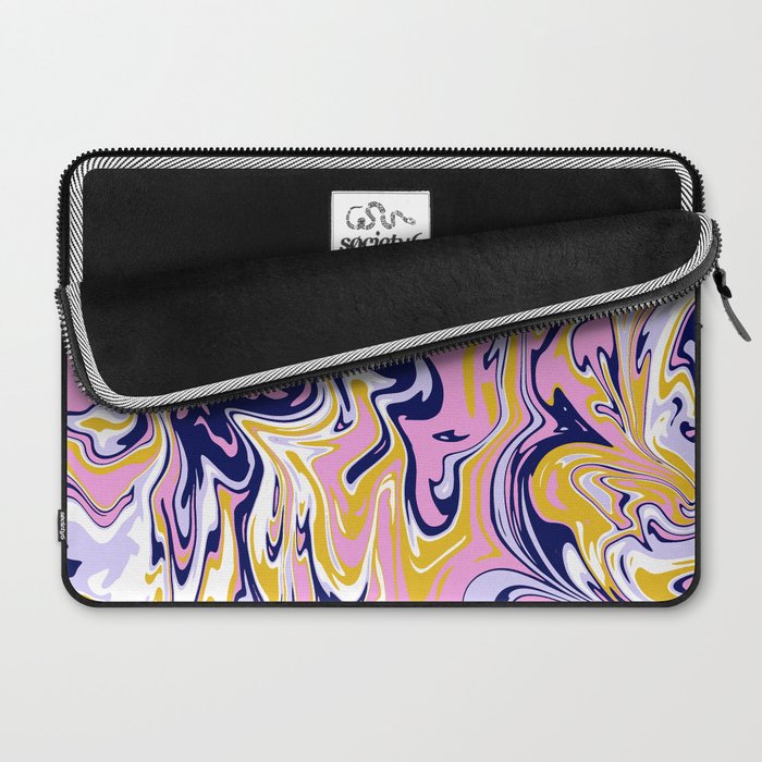 pink, navy & gold marble Laptop Sleeve Gallery Image 2