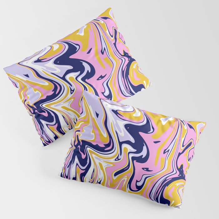pink, navy & gold marble Pillow Sham Gallery Image 3