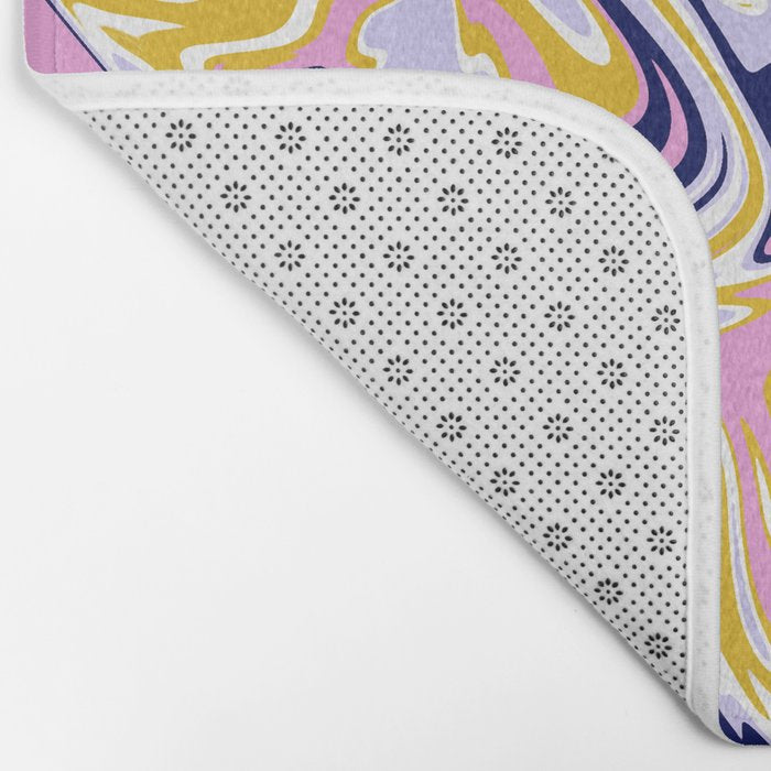 pink, navy & gold marble Bath Mat Gallery Image 2