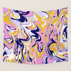 pink, navy & gold marble Wall Tapestry Gallery Image 4