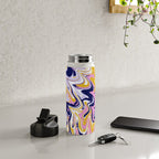 pink, navy & gold marble Water Bottle Gallery Image 4