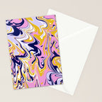 pink, navy & gold marble Stationery Card Gallery Image 2