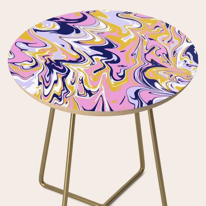 pink, navy & gold marble Side Table Gallery Image 2