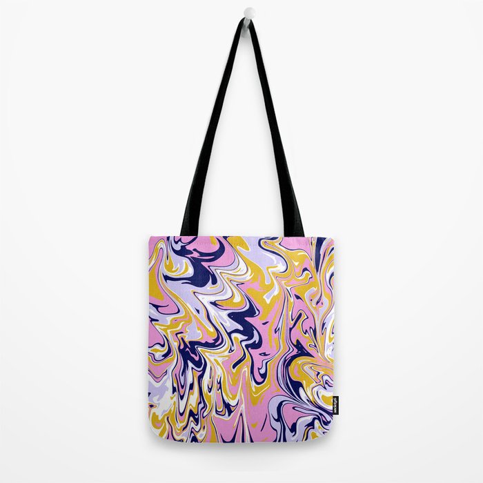 pink, navy & gold marble Tote Bag Gallery Image 2