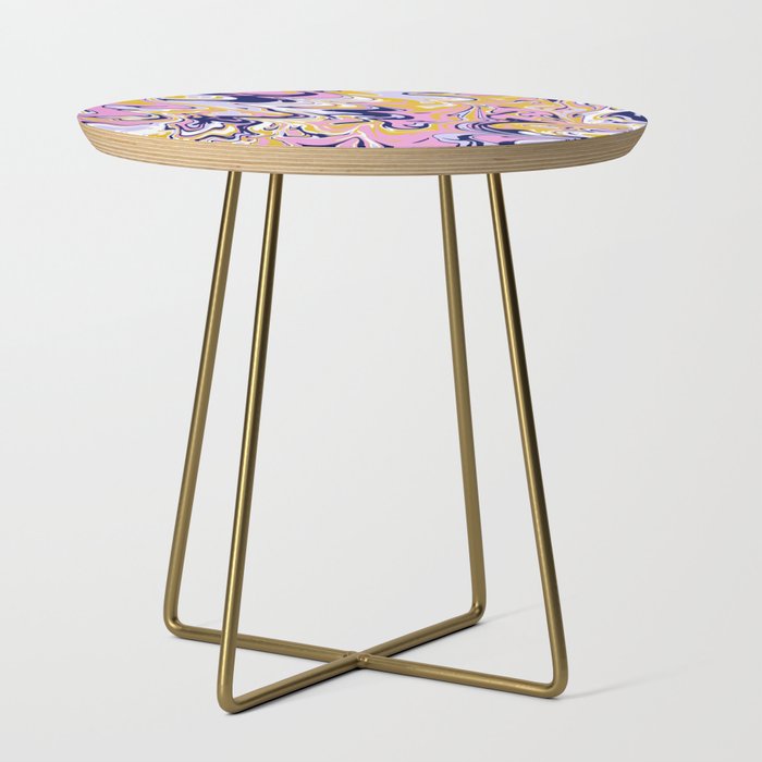 pink, navy & gold marble Side Table Gallery Image 1