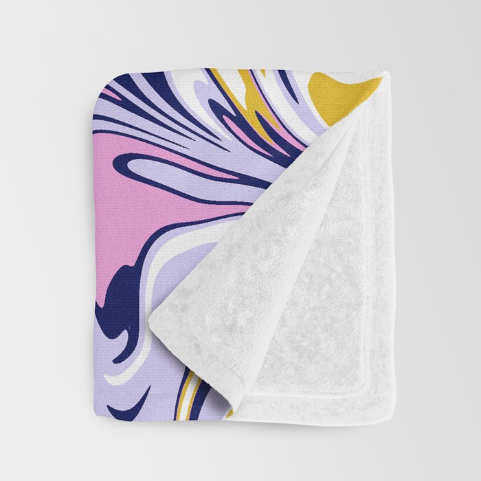 pink, navy & gold marble Throw Blanket Gallery Image 3