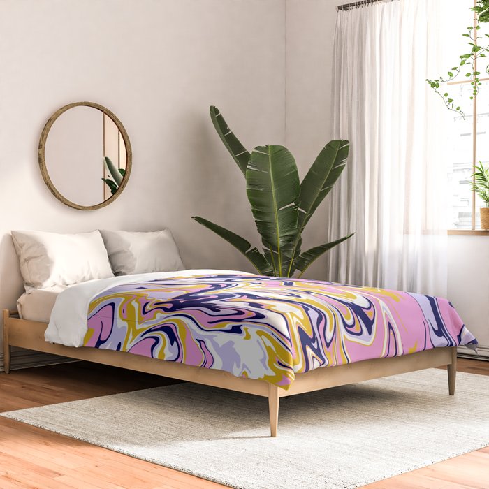 pink, navy & gold marble Comforter Gallery Image 2