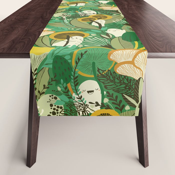 Ghost Forest Green Table Runner Gallery Image 1