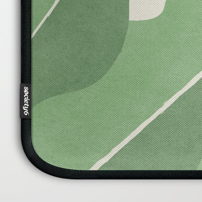 Color Block Abstract Leaf - Green Laptop Sleeve Gallery Image 3