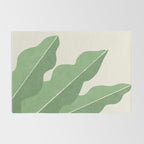 Color Block Abstract Leaf - Green Rug Gallery Image 2