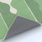 Color Block Abstract Leaf - Green Rug Gallery Image 4