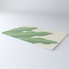 Color Block Abstract Leaf - Green Rug Gallery Image 3