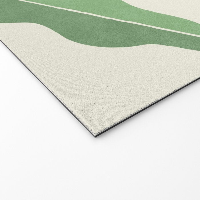 Color Block Abstract Leaf - Green Welcome Mat Gallery Image 2