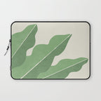 Color Block Abstract Leaf - Green Laptop Sleeve Gallery Image 1