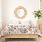 Autumn Mood Vintage Botanical Pattern Brown Duvet Cover Gallery Image 3