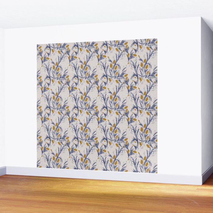 FRENCH LINEN THISTLE Wall Mural Gallery Image 2