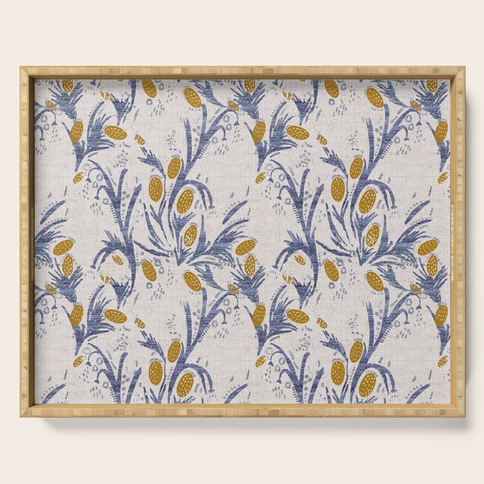 FRENCH LINEN THISTLE Serving Tray Gallery Image 1