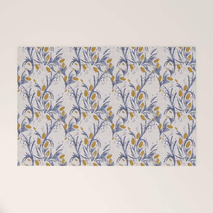 FRENCH LINEN THISTLE Welcome Mat Gallery Image 1