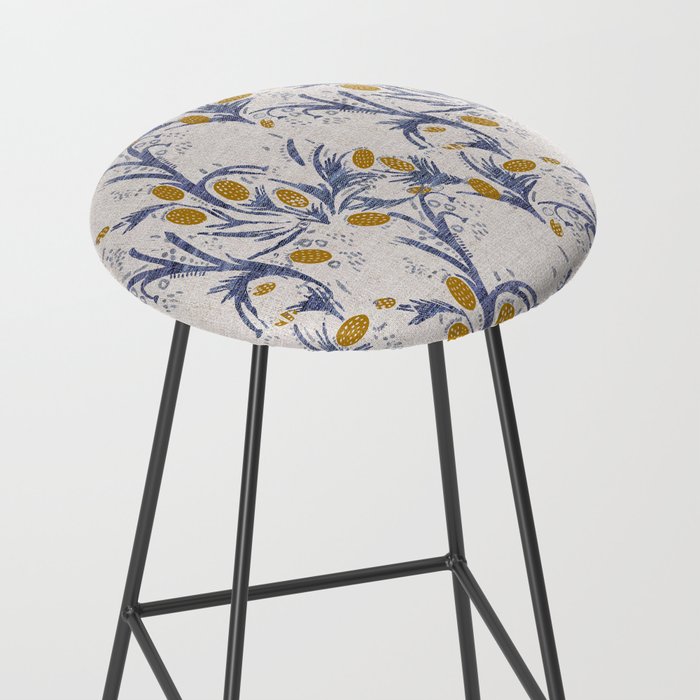FRENCH LINEN THISTLE Stool Gallery Image 2